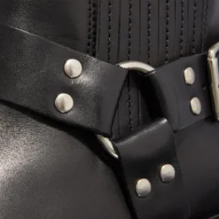 Steve Madden Breaker Black Leather Stiefeletten