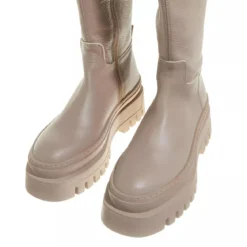 Steve Madden Chipp Greige Leather Stiefel