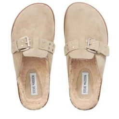 Steve Madden Evergreen Sand Suede Mules