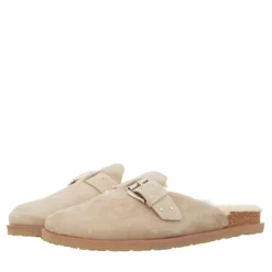 Steve Madden Evergreen Sand Suede Mules