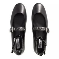 Steve Madden Macbeth Black Leather Ballerinas