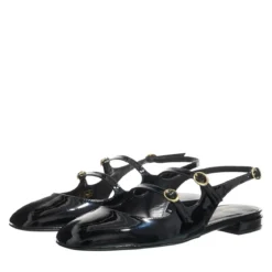 Stuart Weitzman Benni Mj Slingback Black Ballerinas