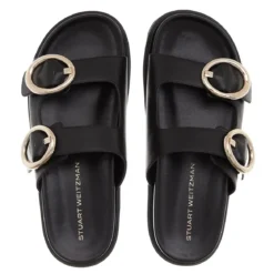 Stuart Weitzman Benni Sport Slide Black Sandalen