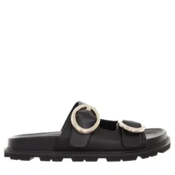 Stuart Weitzman Benni Sport Slide Black Sandalen