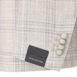 Tagliatore Karriertes Sakko beige Anzugjacke