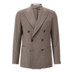 Tagliatore Zweireihiges Sakko aus Kaschmir & Wolle Braun Blazer