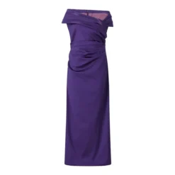 Talbot Runhof Drapiertes Abendkleid lila Maxikleid