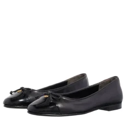 Tory Burch Cap-Toe Ballet Perfect Black/Perfect Black Ballerinas