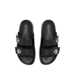 Tory Burch T Lock Sport Slide Perfect Black Sandalen