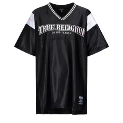 True Religion - Besticktes Longshirt- Wird als Kleid getragen- schwarz Maxikleid