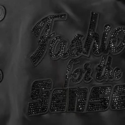 True Religion - Bomber-Jacke- Verzierung mit Ziersteine- Lässi schwarz Blouson