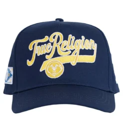 True Religion - Cap mit Collgege-Spirit- Markater Schriftzug au blau Hut