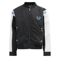 True Religion - Chopper Jacke- Gestickte und bedruckte Logos-multicolor Daunenjacke