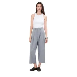 True Religion - Engwerdenes, verkürztes Bein- Bund- und Bügelfa grau Hose