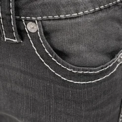 True Religion - Flared-Jeans- Weiter Schlag- Drehbein- Gedreh schwarz Jeans
