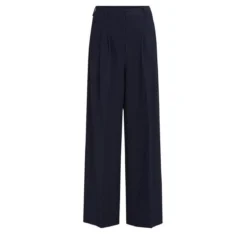 True Religion - Gerades Bein- Buntfalte- Bügelfalte- Unifarbe blau Hose