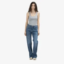 True Religion - Hohe Leibhöhe- Weites Bein- 5-Pocket-Style- Z blau Jeans