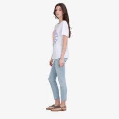 True Religion Jeans HALLE Crop Slit blau Jeans