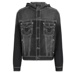 True Religion Jeansjacke schwarz Jeansjacke