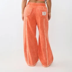 True Religion - Jogginghose- Entspannte Silhouette- Geschwunde orange Jogginghose