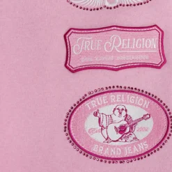 True Religion - Jogginghose- Gerades Bein- Mittlere Bundhöhe- rosa Jogginghose