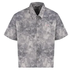 True Religion - Kastenförmiges Hemd- Kurzarm- Allover-Print-bunt Hemd