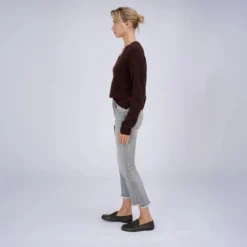 True Religion - Lamgarm- Gerader Schnitt- Rippbünchen an den Ä braun