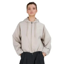 True Religion - Lange Ärmel- Oversize-Schnitt- Balloon-Ärmel- beige Übergangsjacke