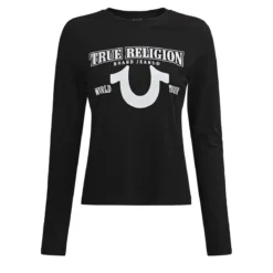 True Religion Longsleeve schwarz Bluse