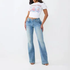 True Religion - Modell: Becca Bootcut- Mittelhoher Taille- Kla blau Jeans