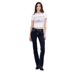 True Religion - Modell: Becca- Mid Rise- Dunkel gewaschene Jea blau Jeans