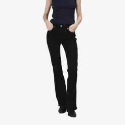True Religion - Modell: Joey- Mid Rise- Schwarze Jeans- Mitte schwarz Jeans