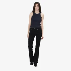 True Religion - Modell: Joey- Mid Rise- Schwarze Jeans- Mitte schwarz Jeans