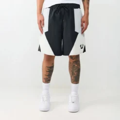 True Religion - Nylon Track-Short- Geometrisches Colorblocking schwarz Shorts