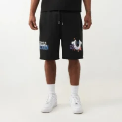 True Religion - Terry Short- Lockerer Schnitt- Lässiges Trageg schwarz Shorts