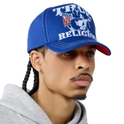 True Religion - Verstellbare Riemen am Hinterkopf- Verstärktesblau Hut