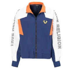 True Religion - Windbreakter Flair- Geometrisches Colorblocking dunkel-blau Daunenjacke