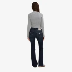 True Religion Zip-Sweater CRYSTAL grau Strickjacke