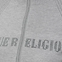 True Religion Zip-Sweater CRYSTAL grau Strickjacke
