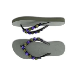 UZURII Die Purple Rio ist das absolute Prunkstück der Uzu grün Flip Flops