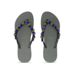 UZURII Die Purple Rio ist das absolute Prunkstück der Uzu grün Flip Flops