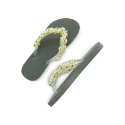 UZURII flip flop Tulum Bloom Yellow dunkel-grün Flip Flops