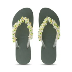 UZURII flip flop Tulum Bloom Yellow dunkel-grün Flip Flops