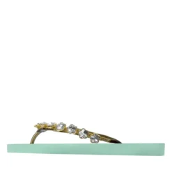 UZURII Zehentrenner Black Crocodile Switch High Heel mintgrün Flip Flops