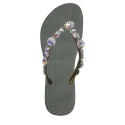 UZURII Zehentrenner Chrystal Marilyn dunkel-grün Flip Flops