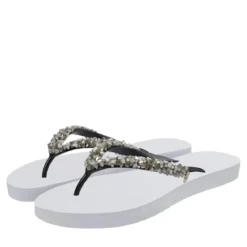 UZURII Zehentrenner Classic Aby Silver weiss Flip Flops