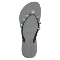 UZURII Zehentrenner Dolce Chrystal silber Flip Flops