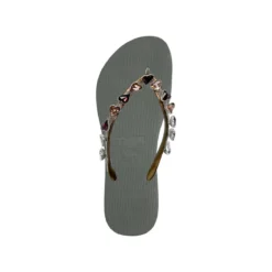 UZURII Zehentrenner Heart Bronze dunkel-grün Flip Flops