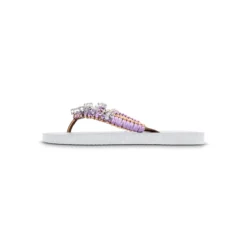 UZURII Zehentrenner Macrame Poodle Doodle weiss Flip Flops