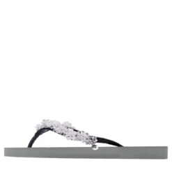 UZURII Zehentrenner Precious Bloom White silber Flip Flops